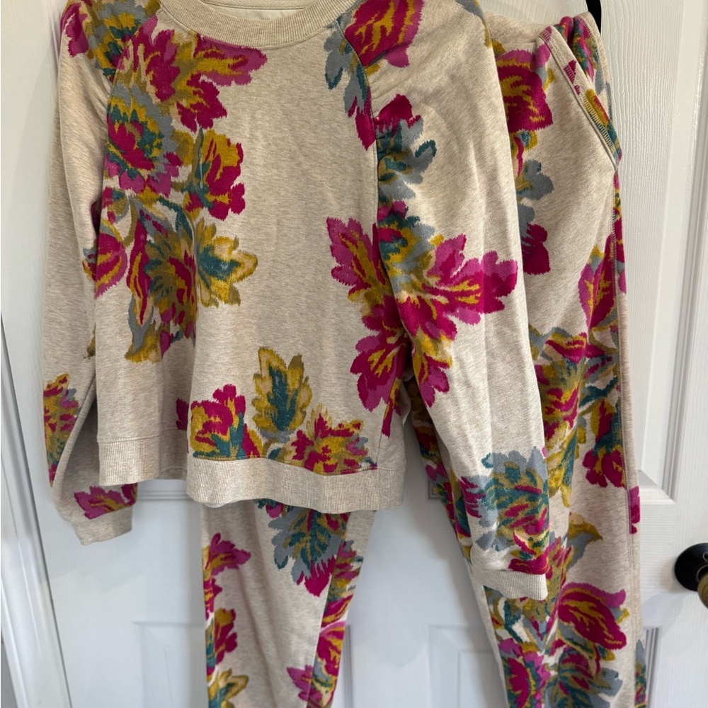 Anthropologie Floral Lounge Set